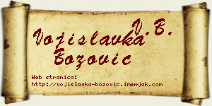 Vojislavka Božović vizit kartica